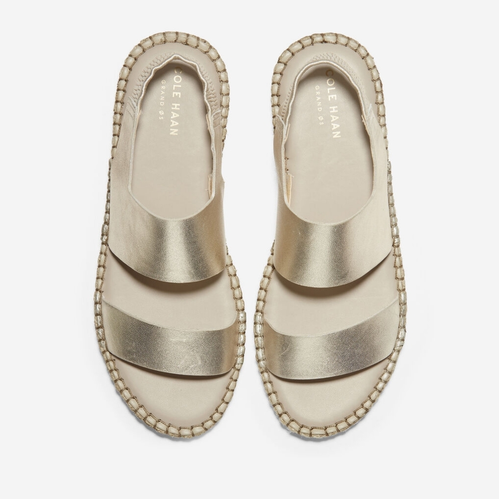 👣Cole Haan👣 Soft Gold Metallic  Cloudfeel Leather footwear - Picture 7 of 14